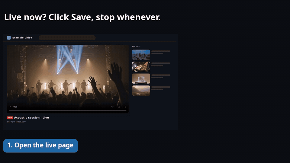 Record a live stream