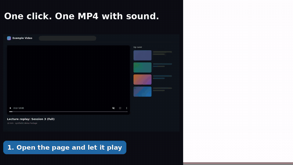 Saving a video